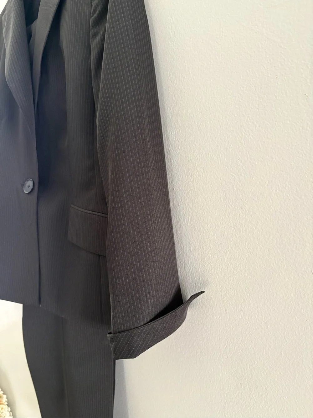Kasper Black Pinstripe Women's Suit Jacket & Pants